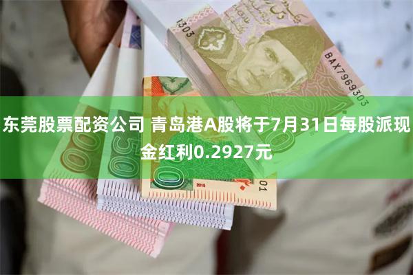 东莞股票配资公司 青岛港A股将于7月31日每股派现金红利0.2927元