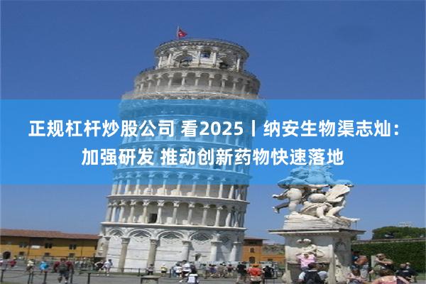 正规杠杆炒股公司 看2025丨纳安生物渠志灿：加强研发 推动创新药物快速落地