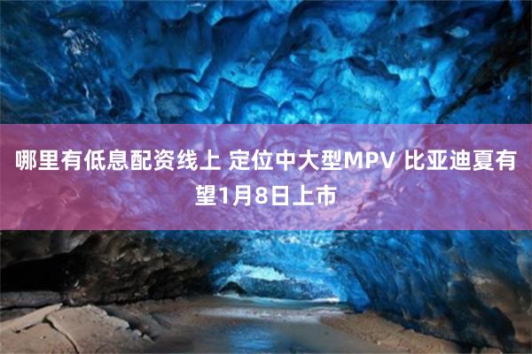 哪里有低息配资线上 定位中大型MPV 比亚迪夏有望1月8日上市